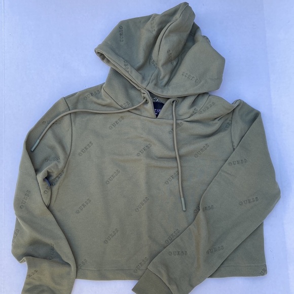New GUESS Astra Crop Hoodie SZ XS - Picture 5 of 6